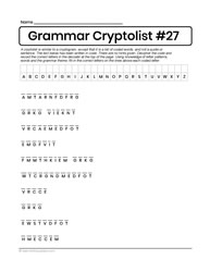 Grammar Words Puzzle 27