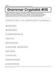 Grammar Words Puzzle 35