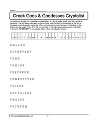 Greek Cryptolist Puzzle