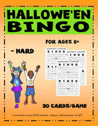 Halloween Bingo Game - Hard