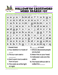 Halloween Wordsearch Crossword #07