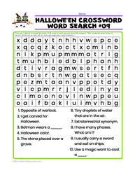 Halloween Wordsearch Crossword #09
