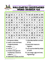 Halloween Wordsearch Crossword #10