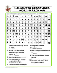 Halloween Wordsearch Crossword #04