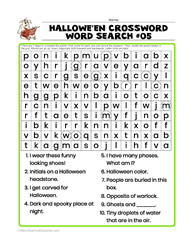 Halloween Wordsearch Crossword #05