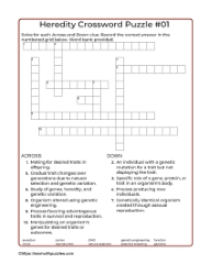 Heredity Crossword 01