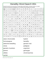 Heredity Word Search 04