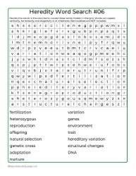 Heredity Word Search 06