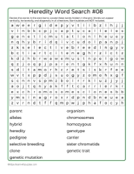 Heredity Word Search 08