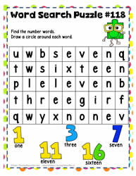 Find the Number Words 11