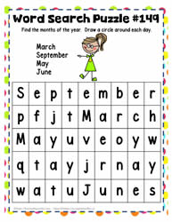 Find Months of the Year Words 1