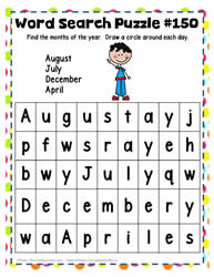 Find Months of the Year Words 2