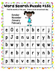 Find Months of the Year Words 3