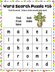 Find the Sight Words 16