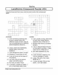 Landforms Crossword #01