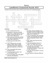 Landforms Crossword #03