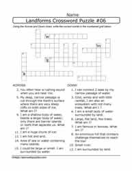 Landforms Crossword #06