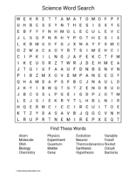 Large Print Science Word Search