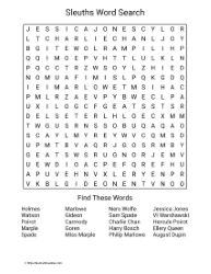 Large Print Sleuths Word Search 