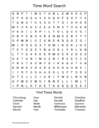 Large Print Time Word Search