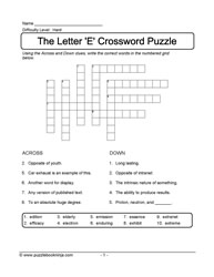 Hard Crossword Puzzle - ESL