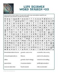 Life Science Word Search 03