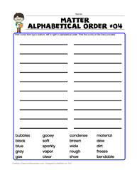 Matter Alphabetical Order#04