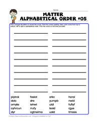 Matter Alphabetical Order#05