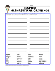 Matter Alphabetical Order#06