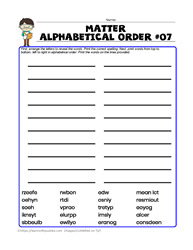 Matter Alphabetical Order#07