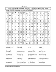 Misspelled Words Word Search 19