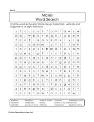 Moses Easy Word Search Puzzle