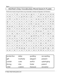 Mother's Day Word Search 02