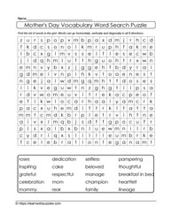 Mother's Day Word Search 08