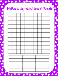 Mother's Day Blank Word Search07