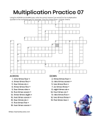 Multiplication Practice 3rd Grade 07