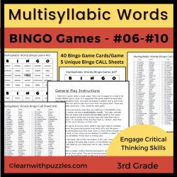 Multisyllabic Words Games #06-#10