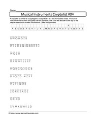 Musical Cryptolist Puzzle