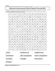 Musical Word Search