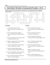 Number Crossword Puzzle - 015