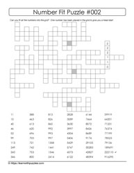 Number Fit Puzzle - 002