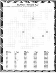 Number Fit Puzzle - 034