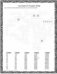 Number Fit Puzzle - 046