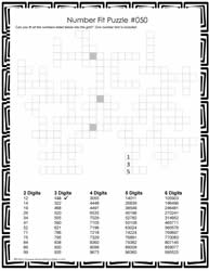 Number Fit Puzzle - 050