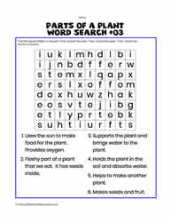 Parts of Plant Word Search#03