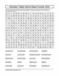 Periodic Table Word Maze#02