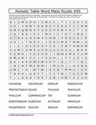 Periodic Table Word Maze#05