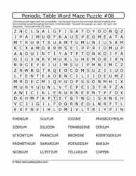 Periodic Table Word Maze#08