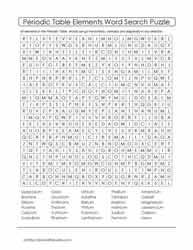 Periodic Table Word Search #04
