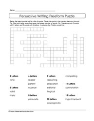 Persuasive Writing Freeform #03
